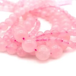 Pink Quartz Crystal Semi Precious Gemstone Beads 4mm