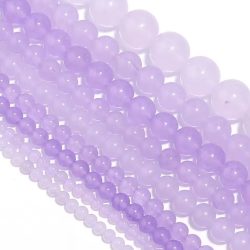 Purple Chalcedony Semi Precious Gemstone Beads 6mm