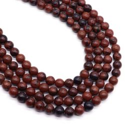 Red Mahogany Semi Precious Gemstone Beads 4mm
