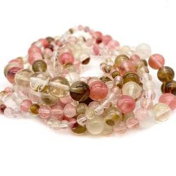 Watermelon Quartz Semi Precious Gemstone Beads 4mm