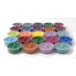 Colorful Soy Coconut Fragranced Tealight Candles 6pc