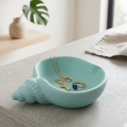 Eco Resin Seashell Conche Trinket Tray Decorative Dish