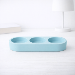 Eco Resin Triple Tealight Candle Holder