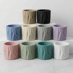 Concrete Wave Votive Candle Holder