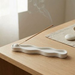 Eco Resin Modern Wave Incense Burner Holder