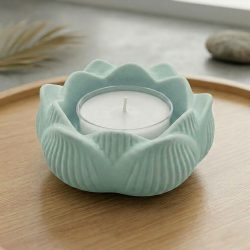 Eco Resin Lotus Flower Tealight Candle Holder