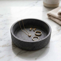 Eco Resin Modern Strait Round Bowl Dish Trinket Tray