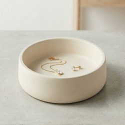 Eco Resin Modern Strait Round Bowl Dish Trinket Tray