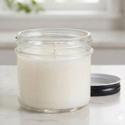 Soy Coconut Essential Oil 4oz Black Lid Maison Jar Candle