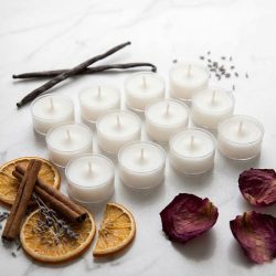 Soy Coconut Essential Oils Tealight Candles Clear Containers 6pc