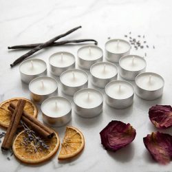 Soy Coconut Essential Oils Tealight Candles Metal Containers 6pc