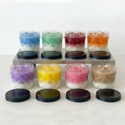 Soy Coconut Gel Wax 4oz Jar Colorful Scented Candles