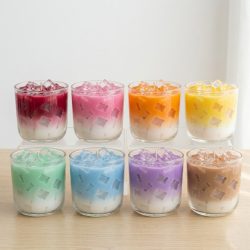 Soy Coconut Gel Wax 9oz Jar Colorful Scented Candles