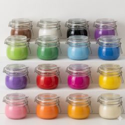 Soy Coconut Colorful Scented 4oz Lid Seal Jar Candle