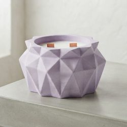 Concrete Diamonds Jar Lid Soy Sandalwood Essential Oil Candle