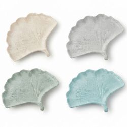 Concrete Ginkgo Biloba Leaf Trinket Tray Dish