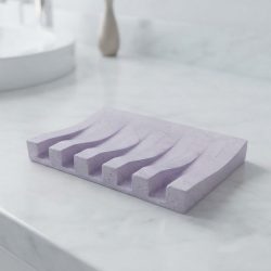 Concrete Modern Bathroom Rectangle Slatted Soap Dish Holder