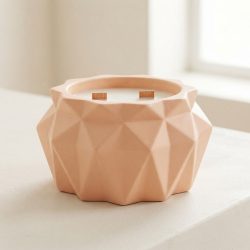 Eco Resin Diamonds Jar Lid Soy Sandalwood Essential Oil Candle