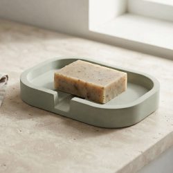 Eco Resin Modern Simplistic Oval Bathroom Soap Holder Dish