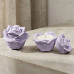 Eco Resin Rose Frangrance Essential Oil Candle Flower Jar Lid