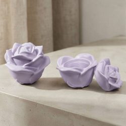 Eco Resin Rose Flower Jar Lid Trinket Storage Tealight Candle Holder