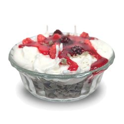Berry Crumble Realistic Food Dessert Candle Bowl Soy Beeswax