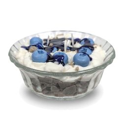 Blueberry Crumble Realistic Food Dessert Candle Bowl Soy Beeswax
