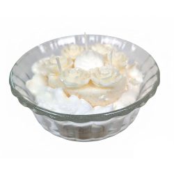 Vanilla Whipcream Cake Realistic Food Dessert Candle Bowl Soy Beeswax
