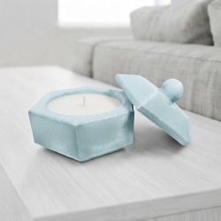 Concrete Octagon Jar Soy Coconut Scented Candle Holder