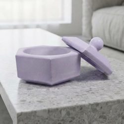 Eco Resin Octagon Jar with Lid Trinket Storage Bowl