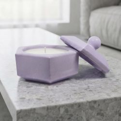 Eco Resin Octagon Jar Soy Coconut Scented Candle Holder