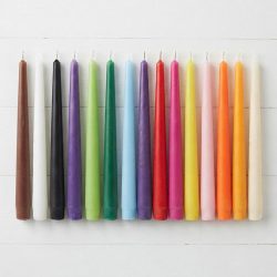 Soy Beeswax Colorful Scented 10" x 2" Taper Candle Sticks