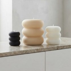 Soy Beeswax Colorful Scented Modern Round Pillar Candles