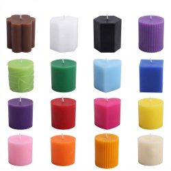 Soy Beeswax Multi Shapes Colorful Scented Pillar Candles