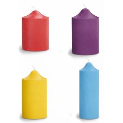 Soy Beeswax Colorful Scented Round Point Pillar Candles