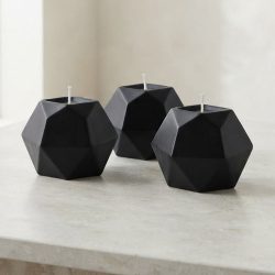 Soy Beeswax Faceted Polygon Colorful Scented Pillar Candles