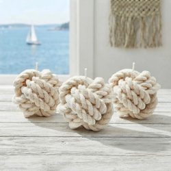 Soy Beeswax Rope Knot Colorful Scented Pillar Candles