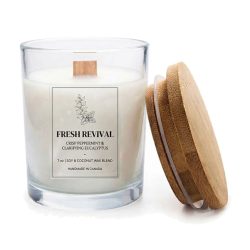 Fresh Revival Soy Coconut 7oz Jar with Bamboo Lid Candle