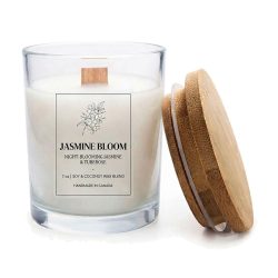 Jasmine Bloom Soy Coconut 7oz Jar with Bamboo Lid Candle