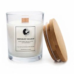 Midnight Shadow Soy Coconut 7oz Jar with Bamboo Lid Candle