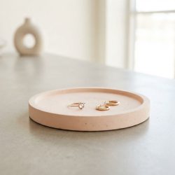 Concrete Coaster Small Round Trinket Tray Dish