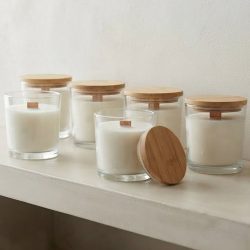 Soy Coconut Scented 4oz Jar with Bamboo Lid Candle