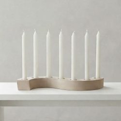 Concrete Naturals Modern S Wave Taper Candle Holder